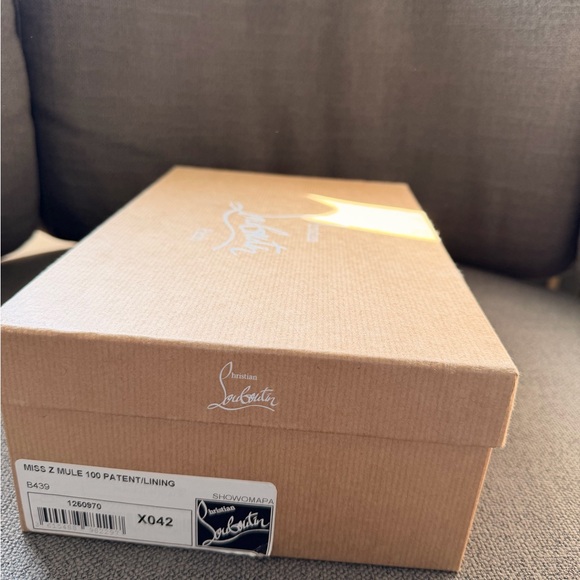 Miss Z Mule 100mm Patent Christian Louboutin Black Patent Leather Heels - Picture 8 of 9